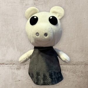 MiniToon PIGGY Plush Stuffed Animal Gray Dress Pig Toy Collectible
